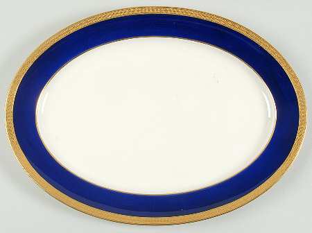 Lowell Cobalt Blue 16" Oval Serving Platter