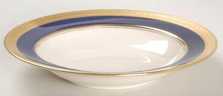 Lowell Cobalt Blue Rim Soup Bowl