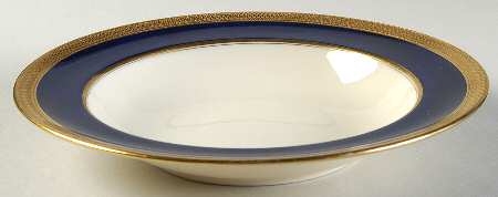 Lowell Cobalt Blue Rim Soup Bowl
