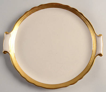Lowell (Green Backstamp) Handled Cake Plate