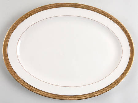 Lowell (Green Backstamp) 13" Oval Serving Platter