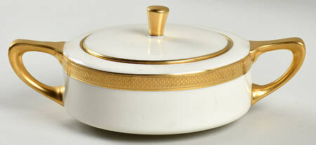 Lowell (Green Backstamp) Shape 1691 Sugar Bowl & Lid