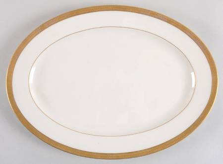 Lowell (Green Backstamp) 15" Oval Serving Platter