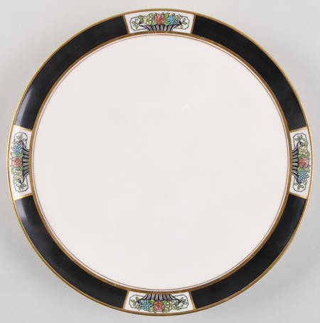 Meadowbrook Black Footed Sandwich Plate