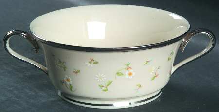 May Flowers Footed Cream Soup Bowl