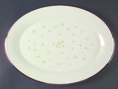 May Flowers 17" Oval Serving Platter