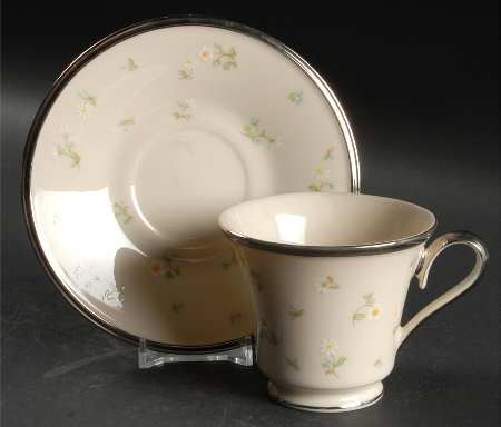 May Flowers Footed Cup & Saucer Set