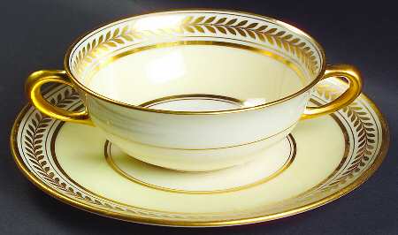 Malmaison Ivory Flat Cream Soup Bowl & Saucer Set