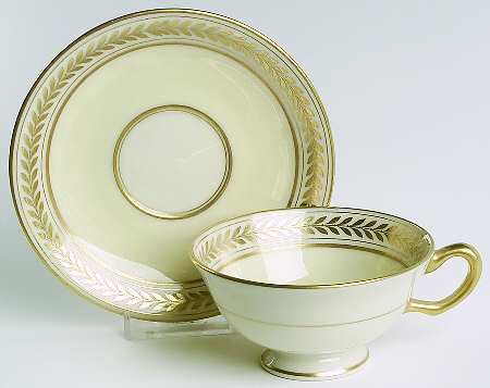 Malmaison Ivory Footed Cup & Saucer Set