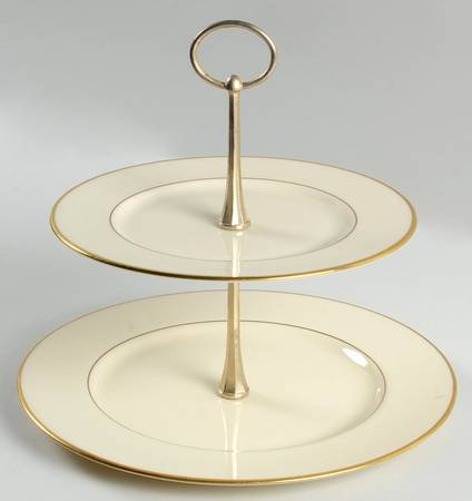 Mansfield 2 Tiered Serving Tray (Dinner & Salad Plate)