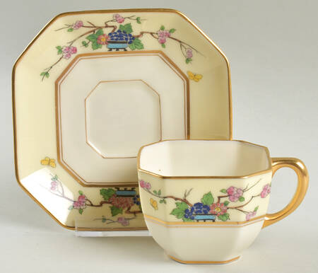 Mandarin Flat Demitasse Cup & Saucer Set
