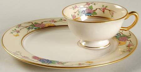 Mandarin Snack Plate & Cup Set