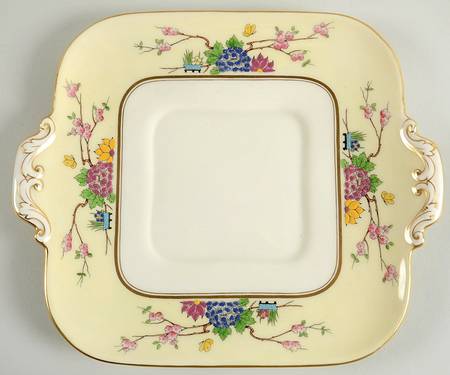 Mandarin Square Handled Cake Plate by Lenox
