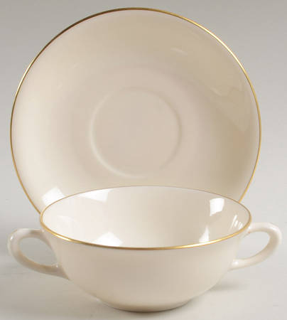 Manor Flat Cream Soup Bowl & Saucer Set
