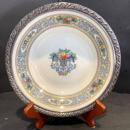 Maryland Rim Soup Bowl with Sterling Rim