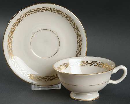 Mayfair Footed Cup & Saucer Set by Lenox