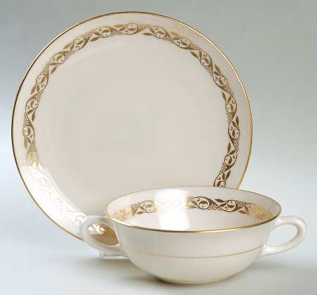 Mayfair Flat Cream Soup Bowl & Saucer Set