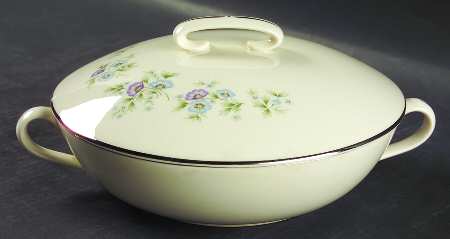 Maywood (Blue Floral) Round Covered Vegetable