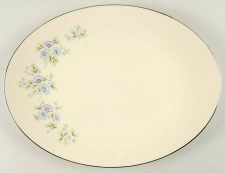 Maywood (Blue Floral) 13" Oval Serving Platter