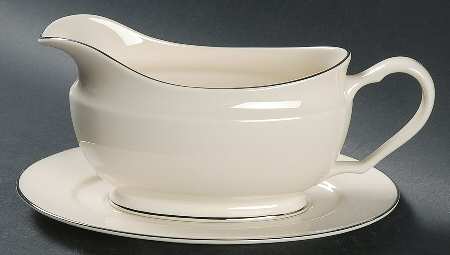Maywood (No Design) Gravy Boat & Underplate