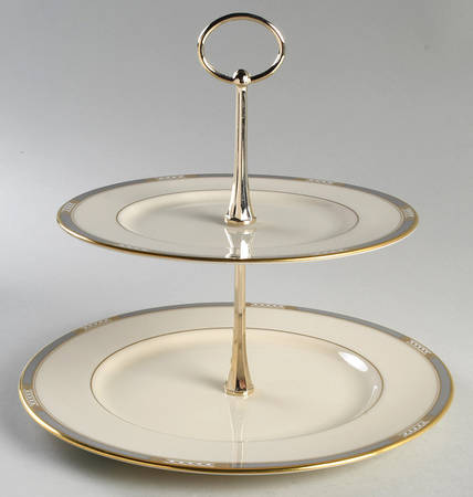 McKinley 2 Tiered Serving Tray (Dinner & Salad Plate)