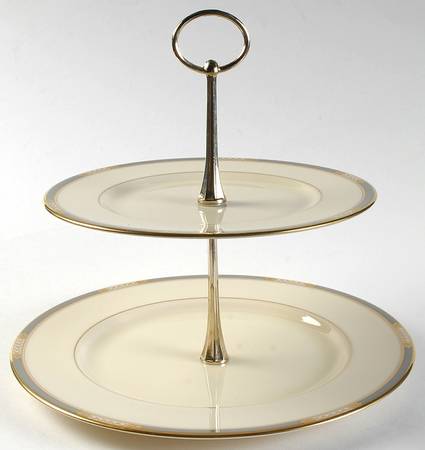 McKinley 2 Tiered Serving Tray (Dinner & Salad Plate)