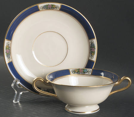 Meadowbrook Footed Bouillon Cup & Saucer