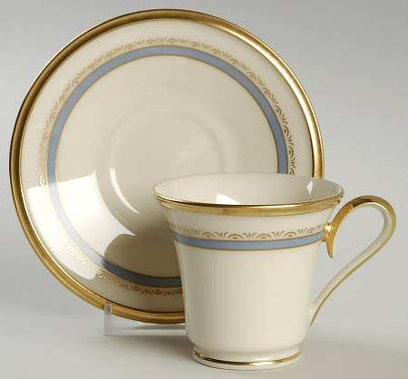 Memories Footed Demitasse Cup & Saucer Set