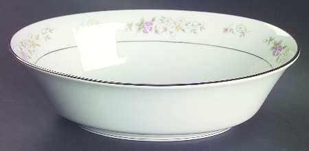 Meadow Pinks 9" Oval Vegetable Bowl