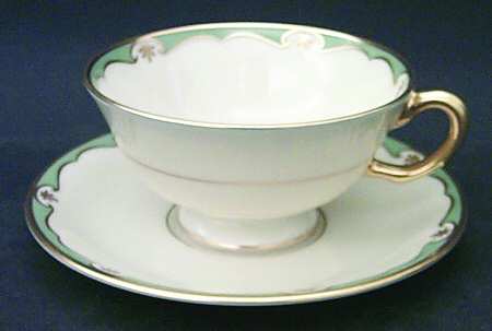 Meredith Turquoise Footed Cup & Saucer Set