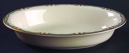 Meredith Turquoise 9" Oval Vegetable Bowl