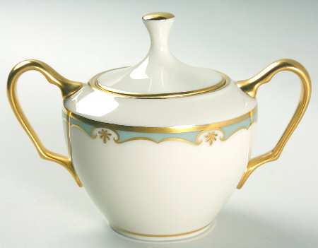 Meredith Turquoise Sugar Bowl & Lid