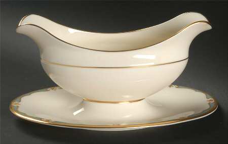 Meredith Turquoise Gravy Boat with Attached Underplate