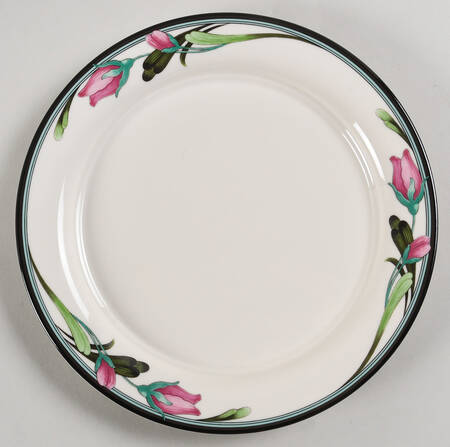 Midnight Blossoms Salad Plate