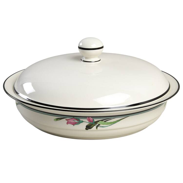 Midnight Blossoms Vegetable-Rd/Cov-Uses Rv9 Base+Casserole Lid by Lenox