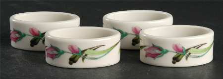 Midnight Blossoms Napkin Ring - Set of 4