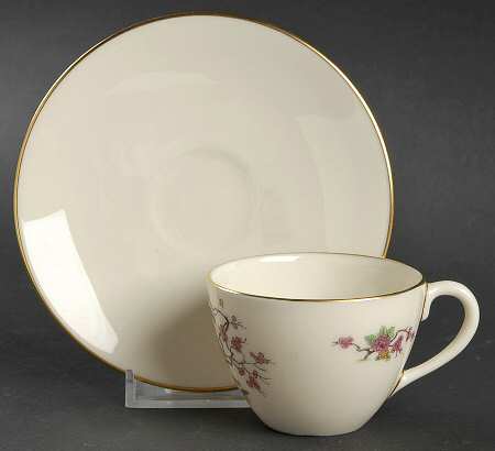 Ming Coupe Flat Demitasse Cup & Saucer Set
