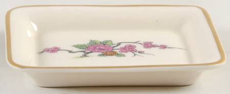 Ming-Birds (Older, Cream, Black Green Stamp) 3" Ashtray