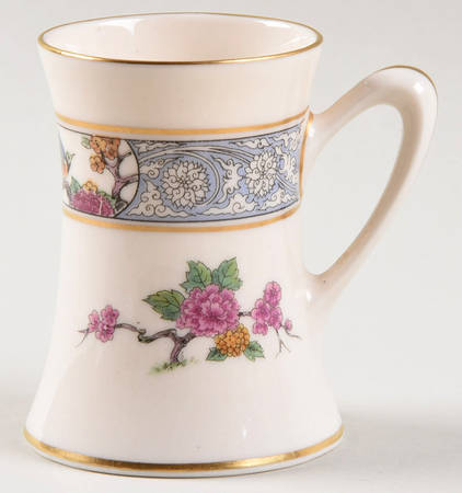 Ming-Birds (Older, Cream, Black Green Stamp) Chocolate Cup