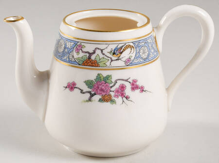 Ming-Birds (Older, Cream, Black Green Stamp) Shape 934 Breakfast Teapot No Lid