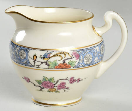 Ming-Birds (Older, Cream, Black Green Stamp) Shape 2033 Creamer