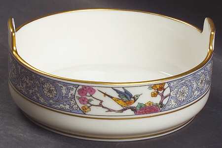 Ming-Birds (Older, Cream, Black Green Stamp) Butter Tub