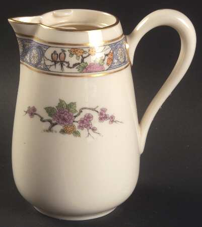 Ming-Birds (Older, Cream, Black Green Stamp) Hot Milk Pitcher No Lid