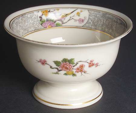 Ming-Birds (Older, Cream, Black Green Stamp) Mayonnaise Bowl No Underplate