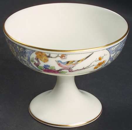 Ming-Birds (Older, Cream, Black Green Stamp) China Sherbet