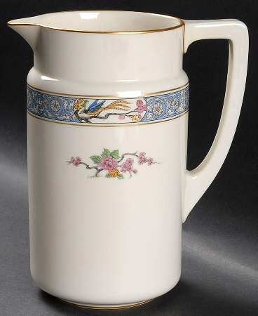 Ming-Birds (Older, Cream, Black Green Stamp) 40 Oz Jug