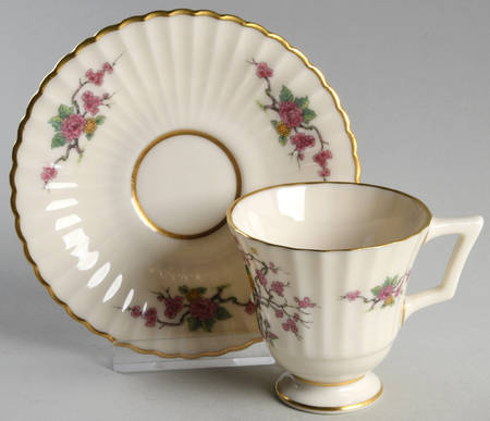 Ming Temple Footed Demitasse Cup & Saucer Set