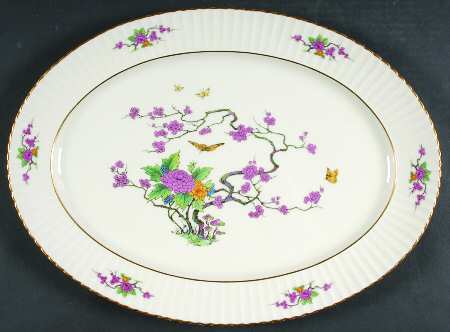 Ming Temple 17" Oval Serving Platter