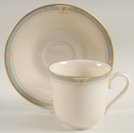 Monterey Flat Cup & Saucer Set by Lenox