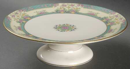 Monticello (Older Green) Round Compote (Height X Width)
